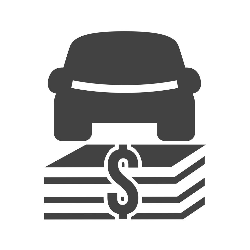 Auto Financing Glyph Icon - IconBunny