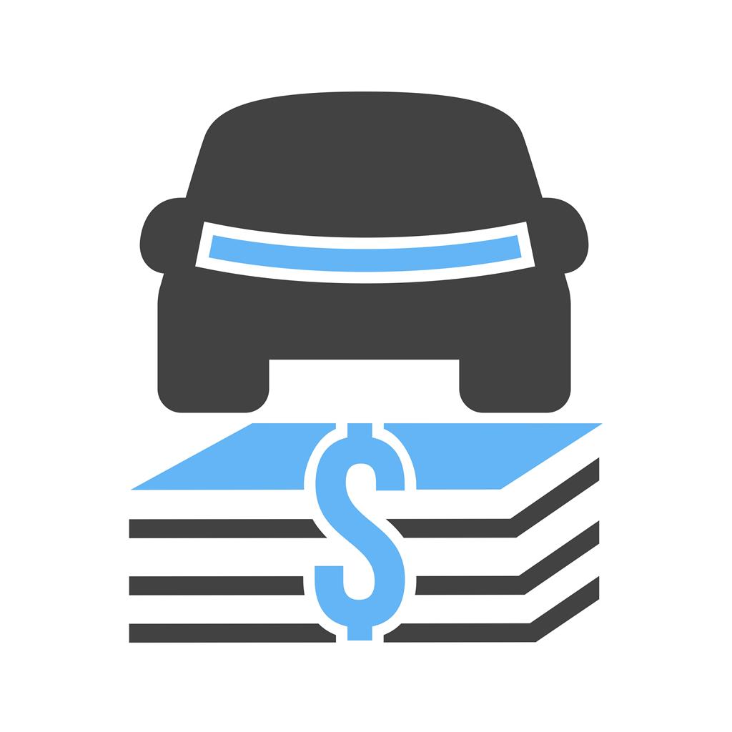 Auto Financing Blue Black Icon - IconBunny