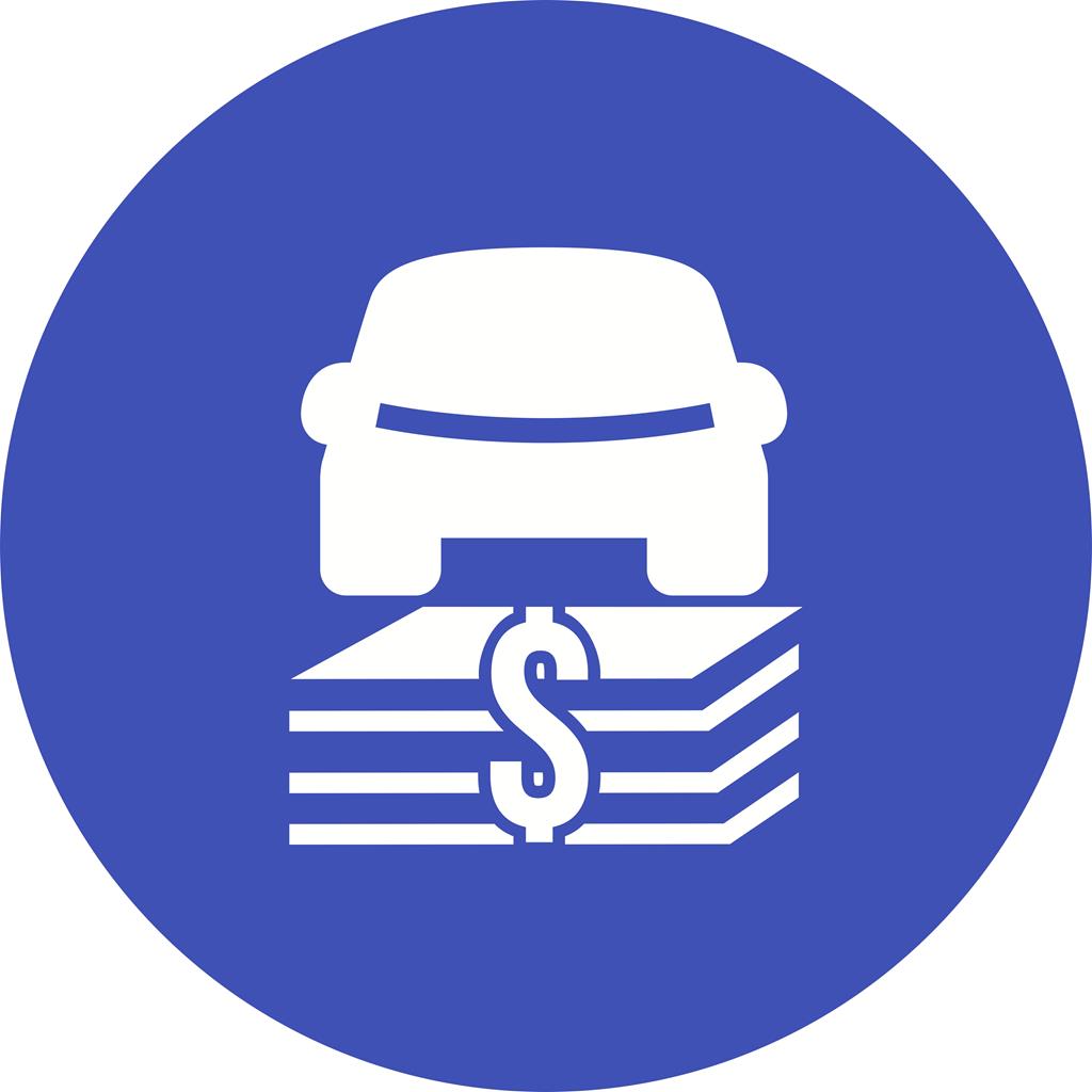 Auto Financing Flat Round Icon - IconBunny