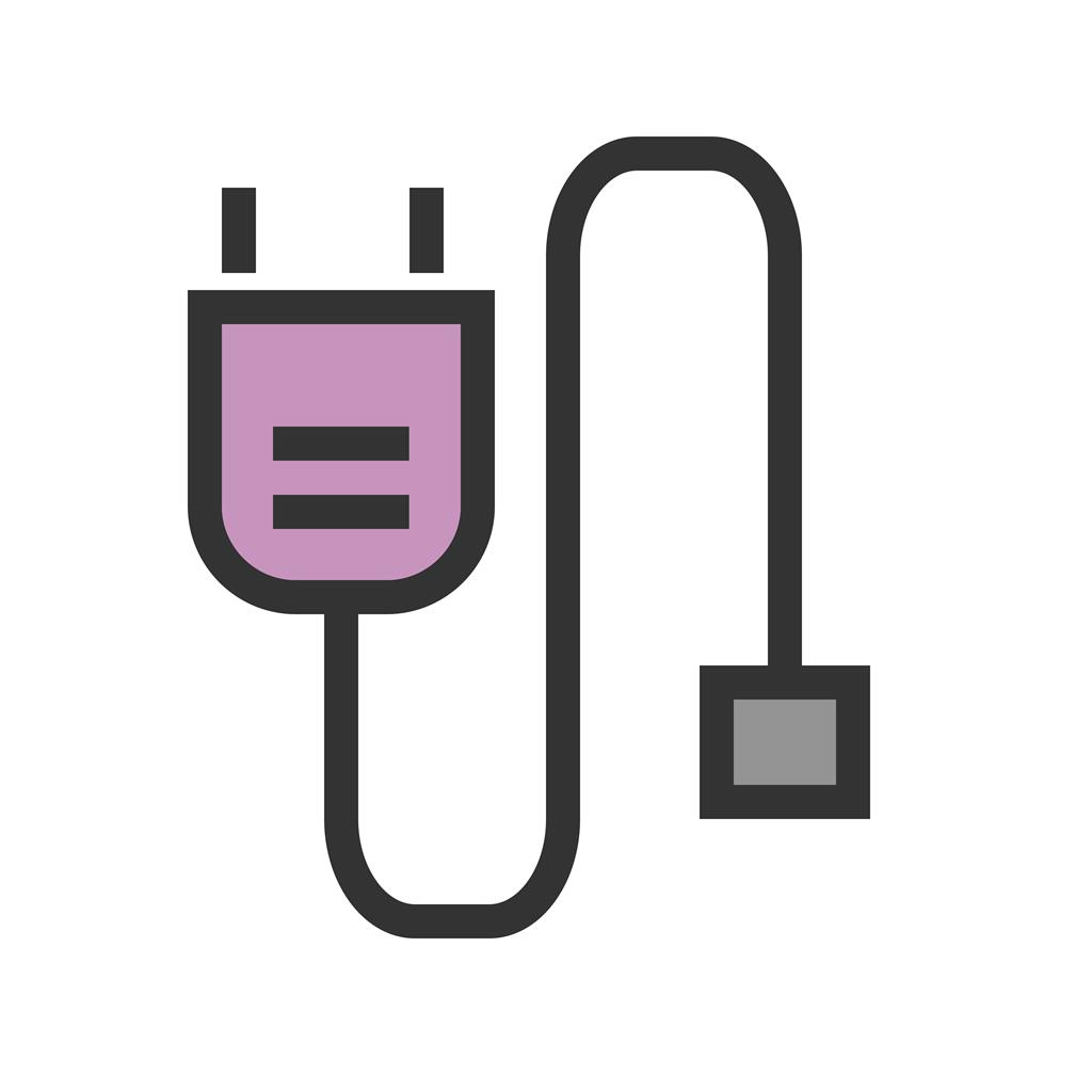 Power Cable Line Filled Icon - IconBunny