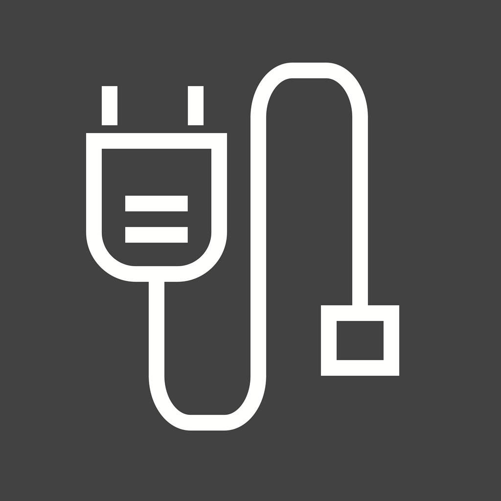 Power Cable Line Inverted Icon - IconBunny