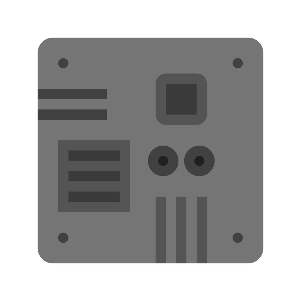 Motherboard Greyscale Icon - IconBunny