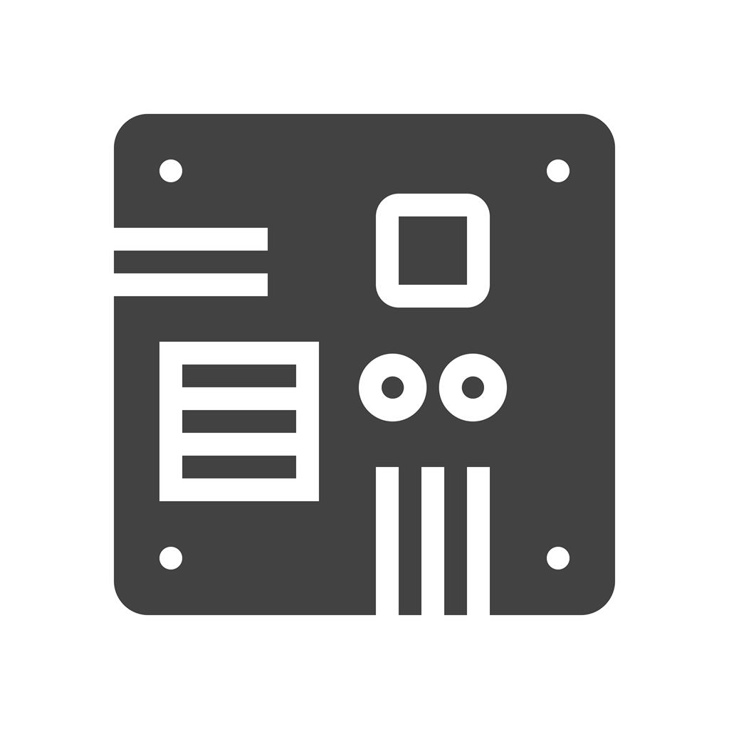 Motherboard Glyph Icon - IconBunny