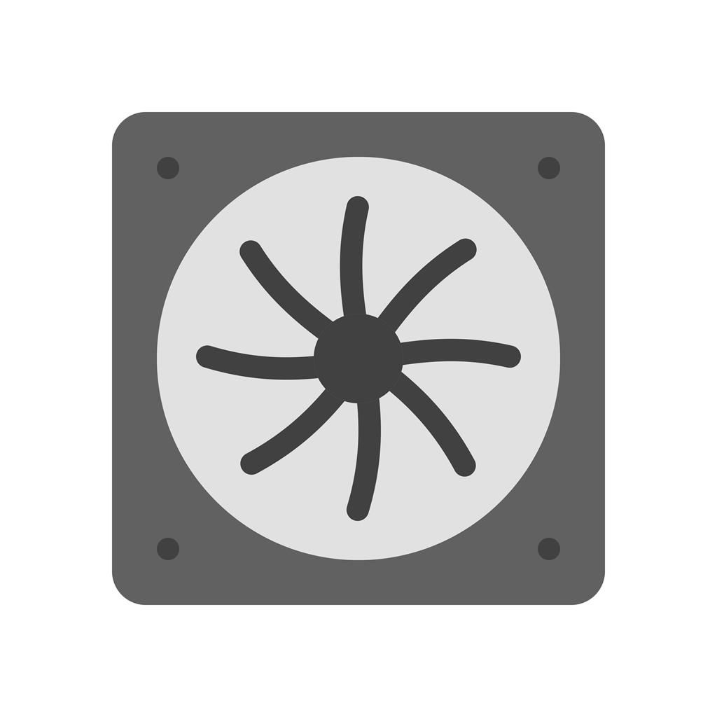 Processor Fan Greyscale Icon - IconBunny