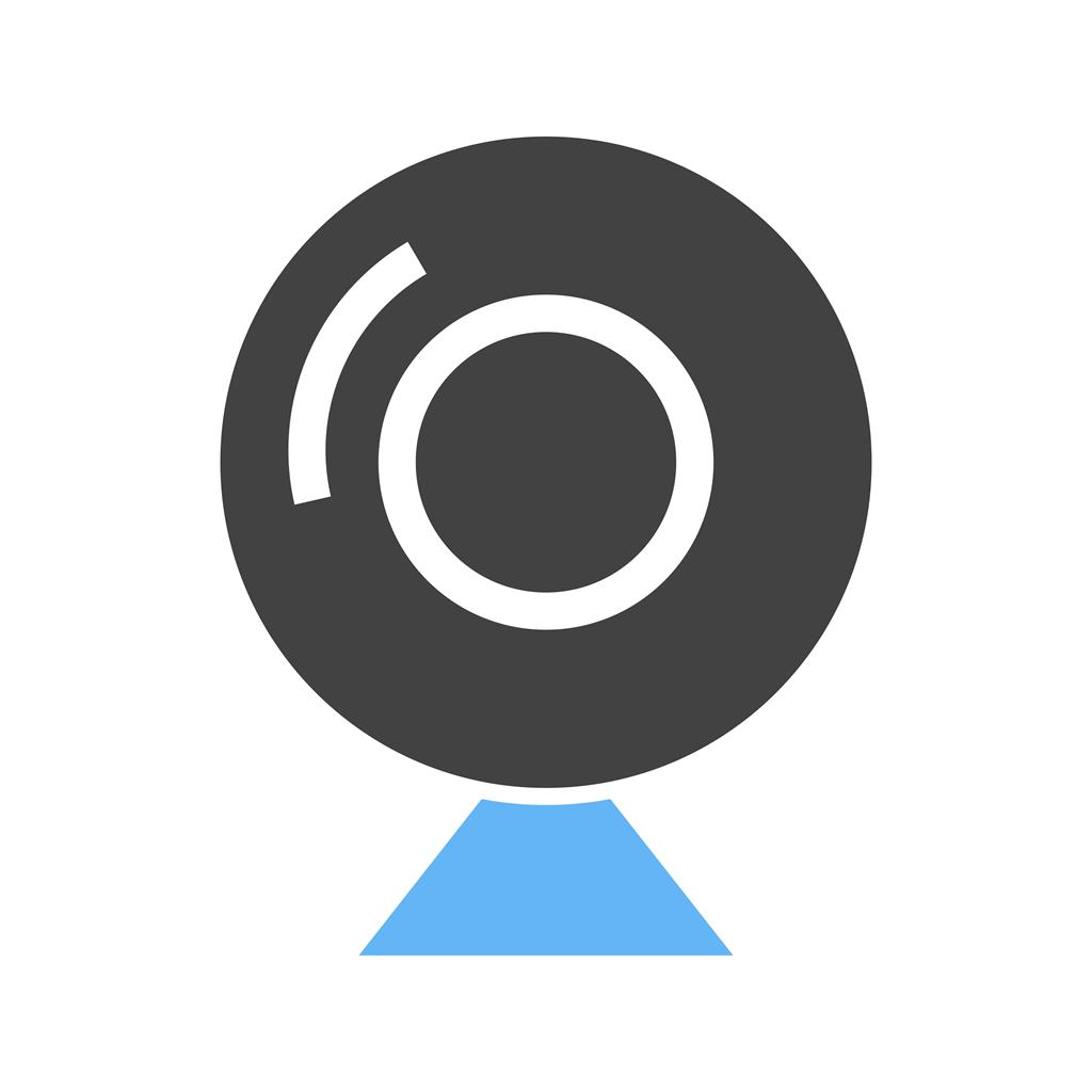 Webcam Blue Black Icon - IconBunny