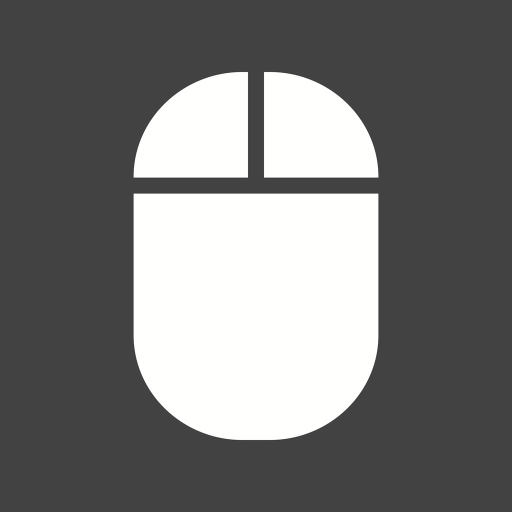 Mouse Glyph Inverted Icon - IconBunny