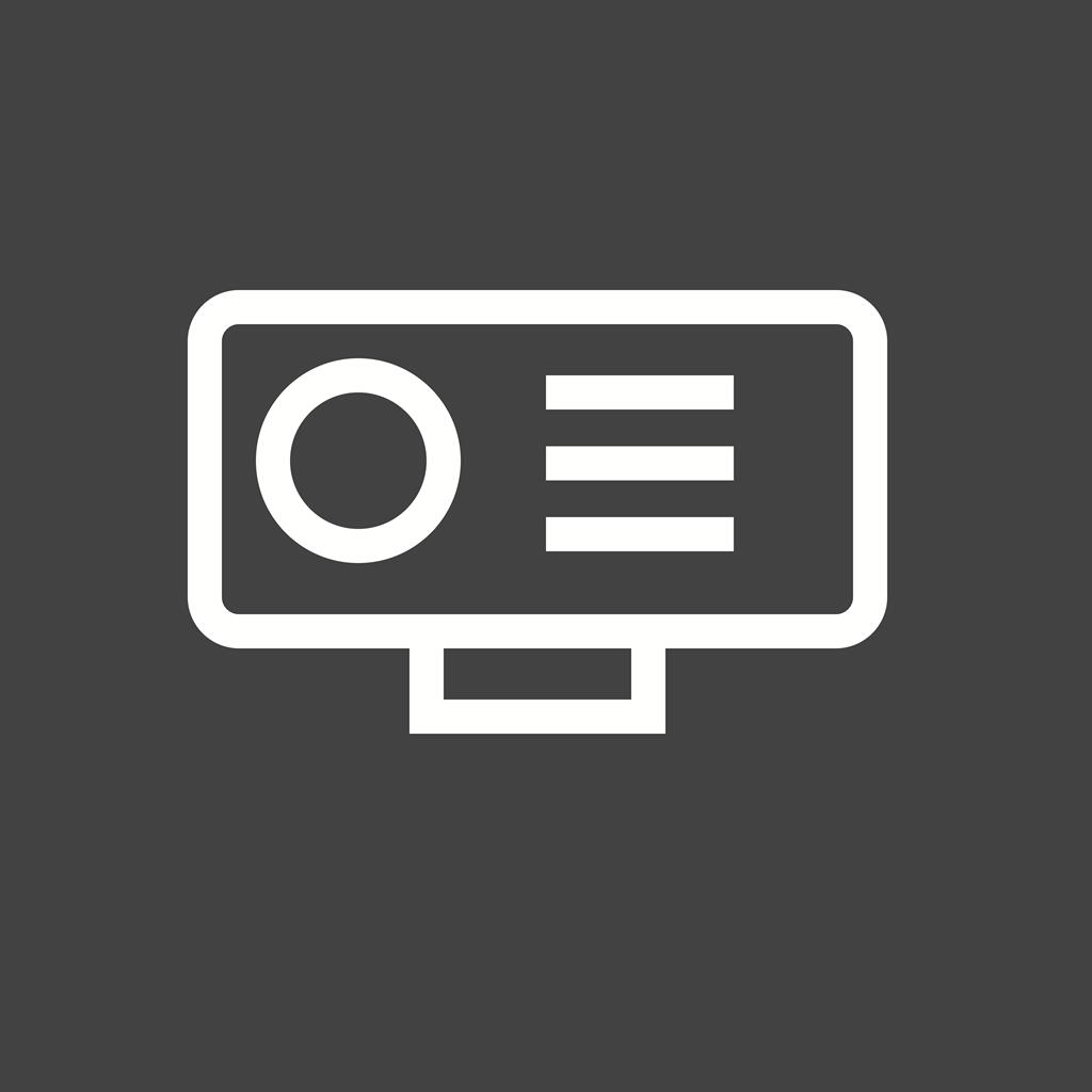 HD Camera Line Inverted Icon - IconBunny