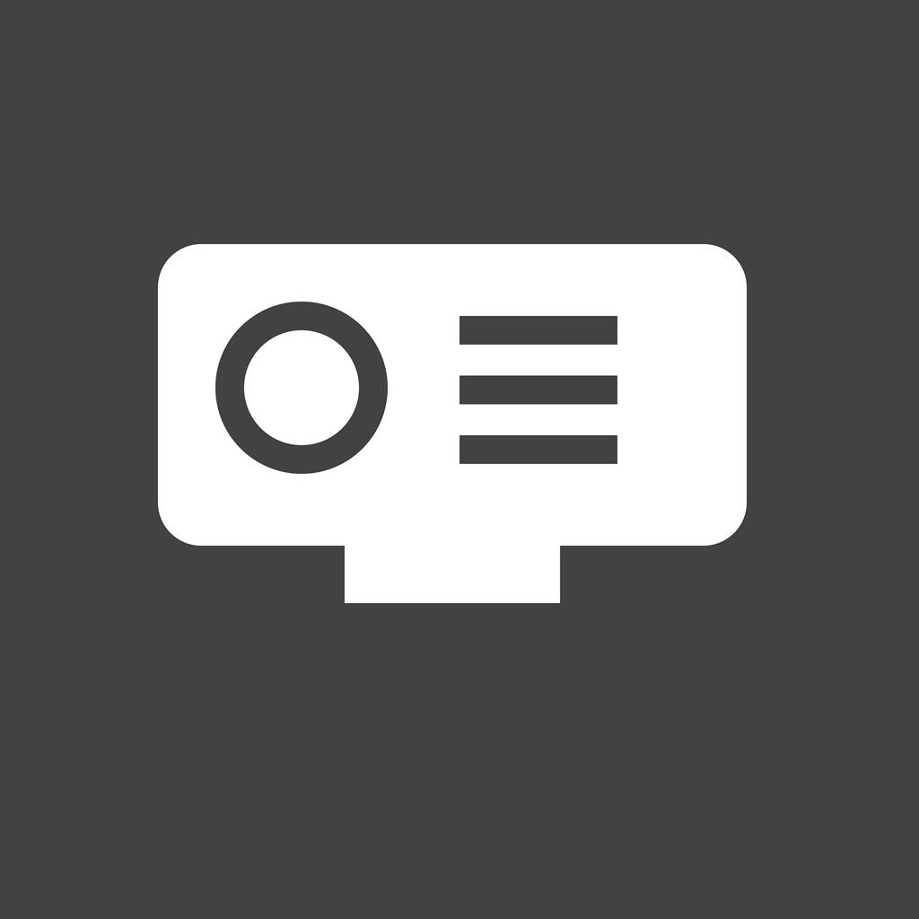 HD Camera Glyph Inverted Icon - IconBunny