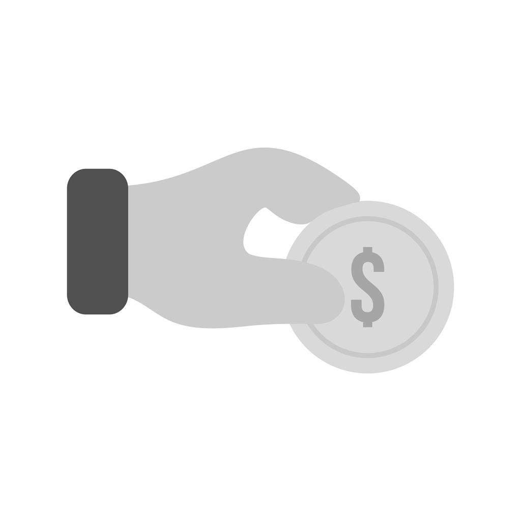 Capital Investment Greyscale Icon - IconBunny