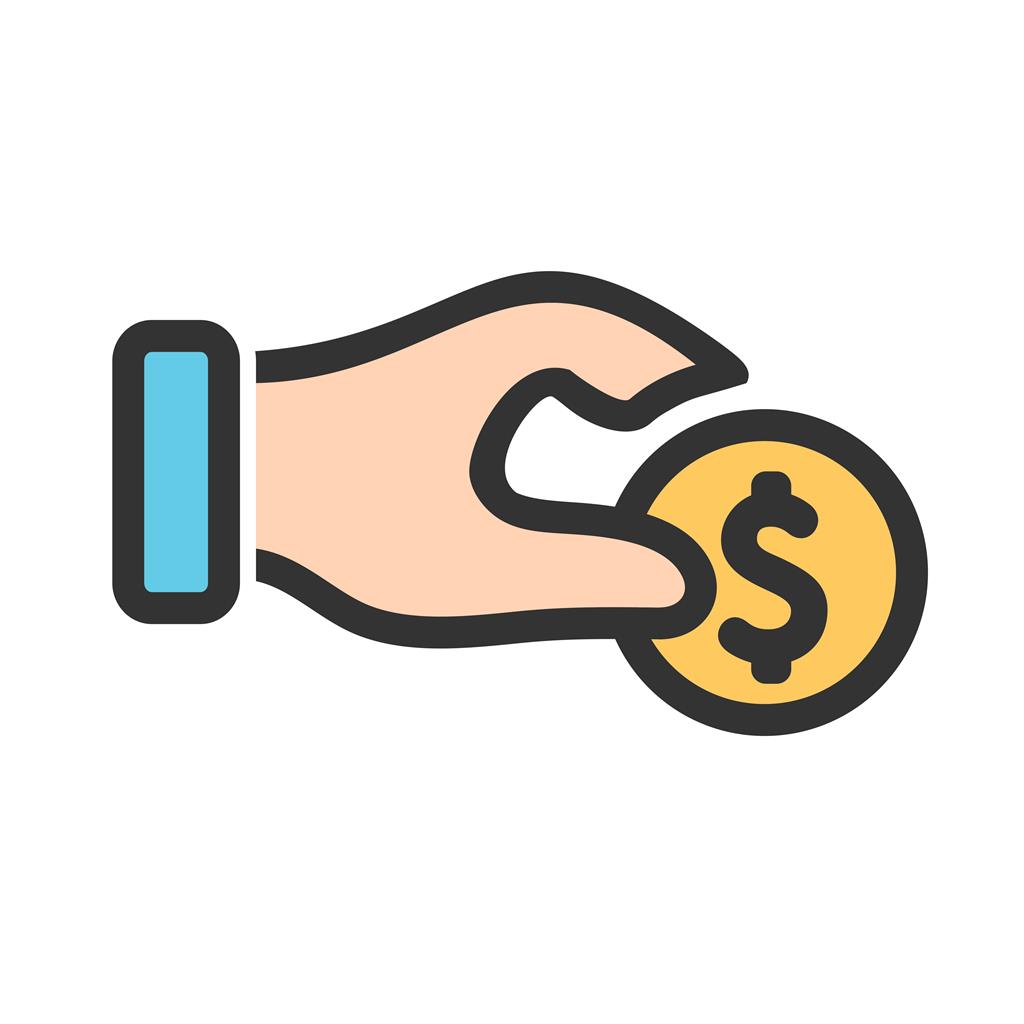 Capital Investment Line Filled Icon - IconBunny