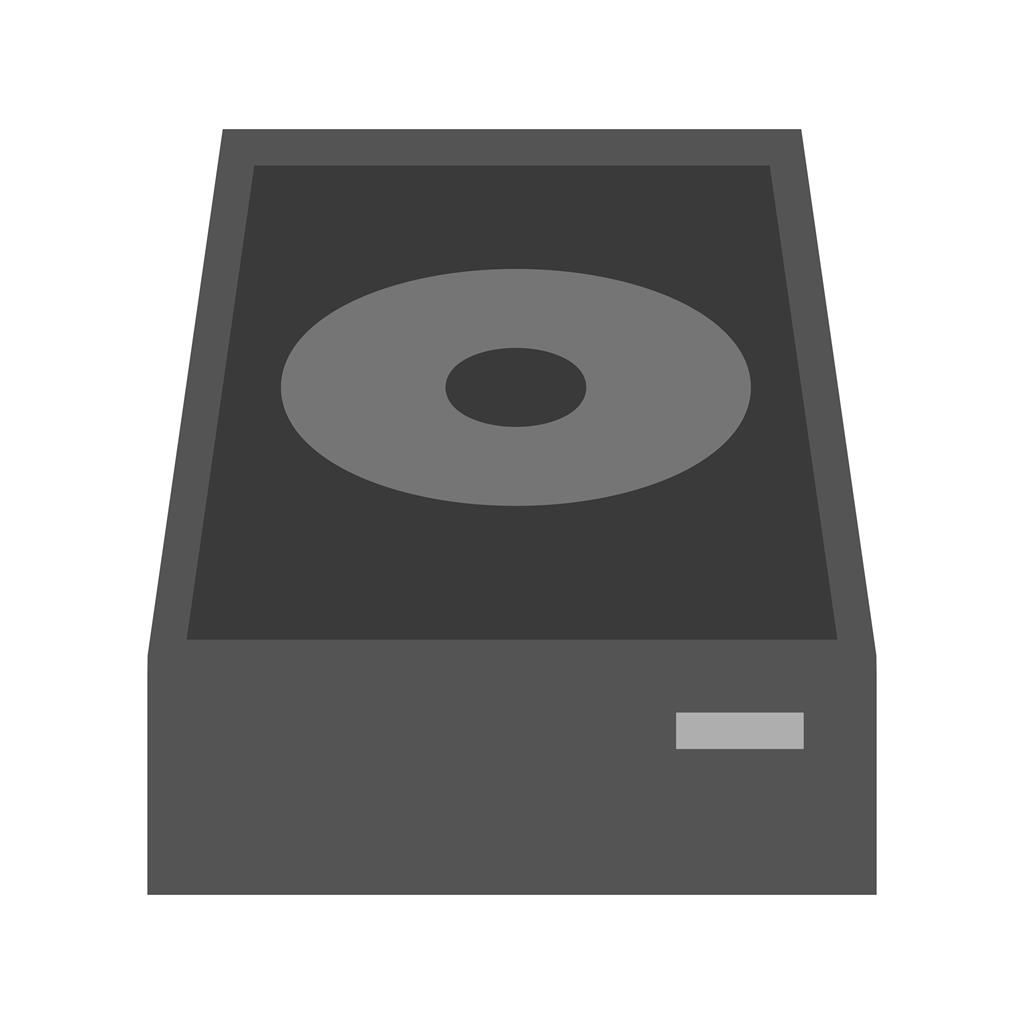 DVD ROM Greyscale Icon - IconBunny