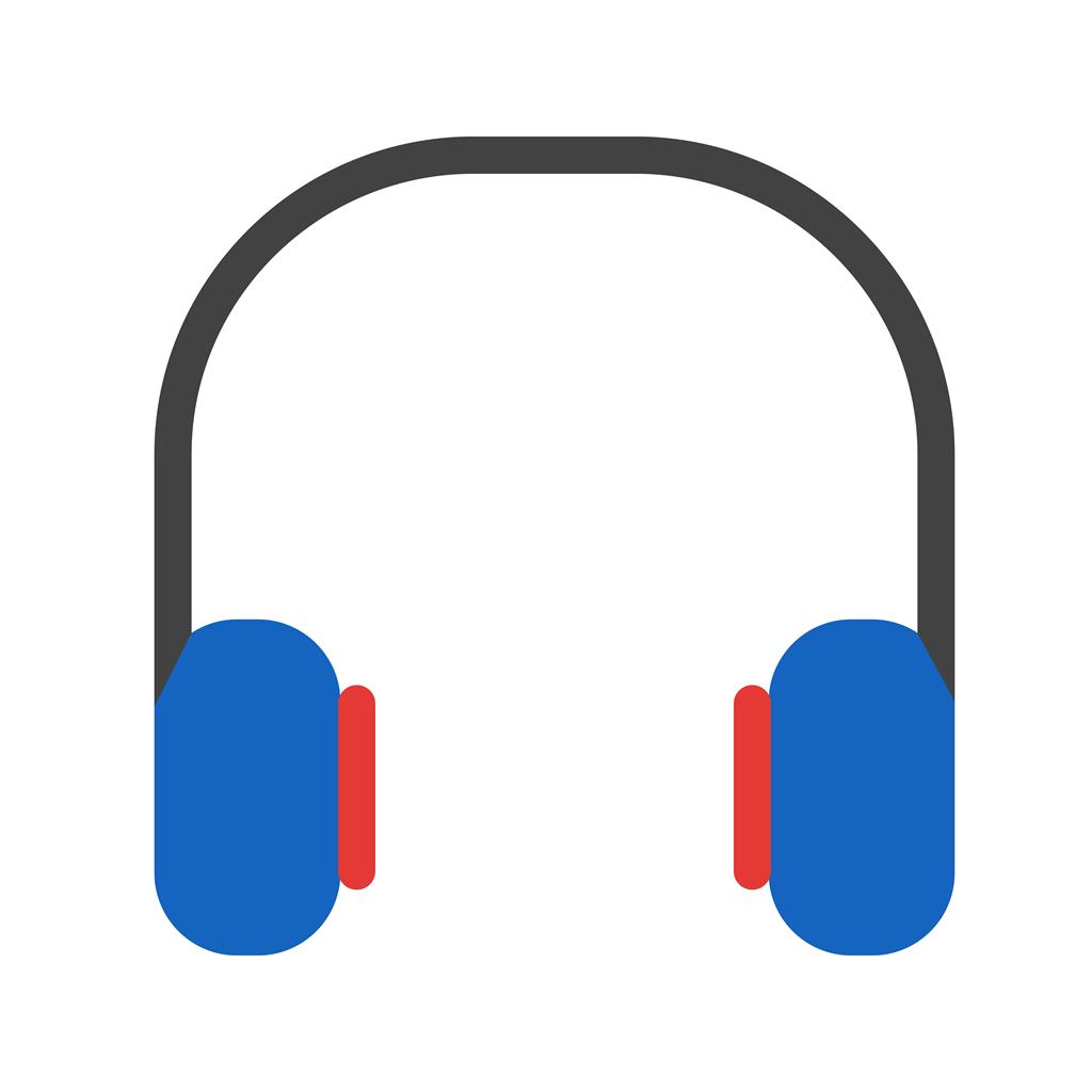 Headphones Flat Multicolor Icon - IconBunny