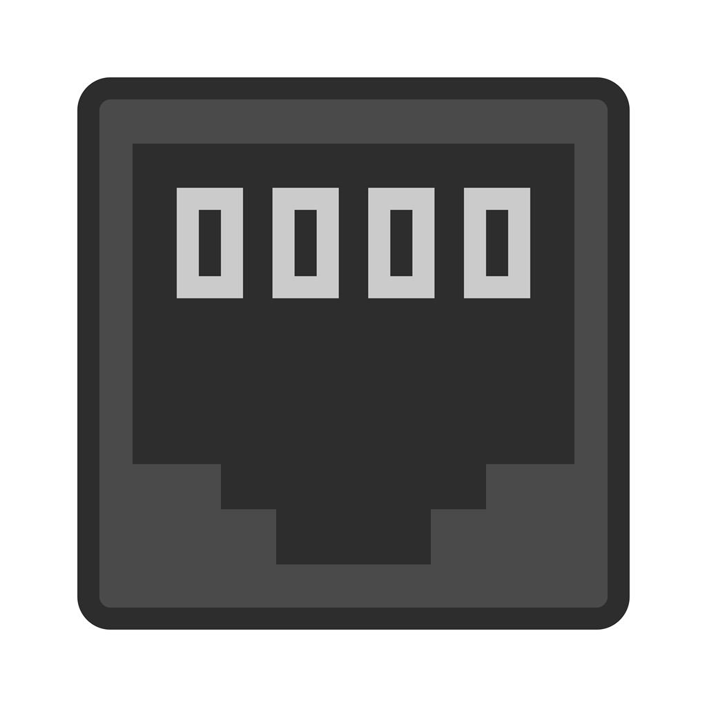 Network clip Greyscale Icon - IconBunny