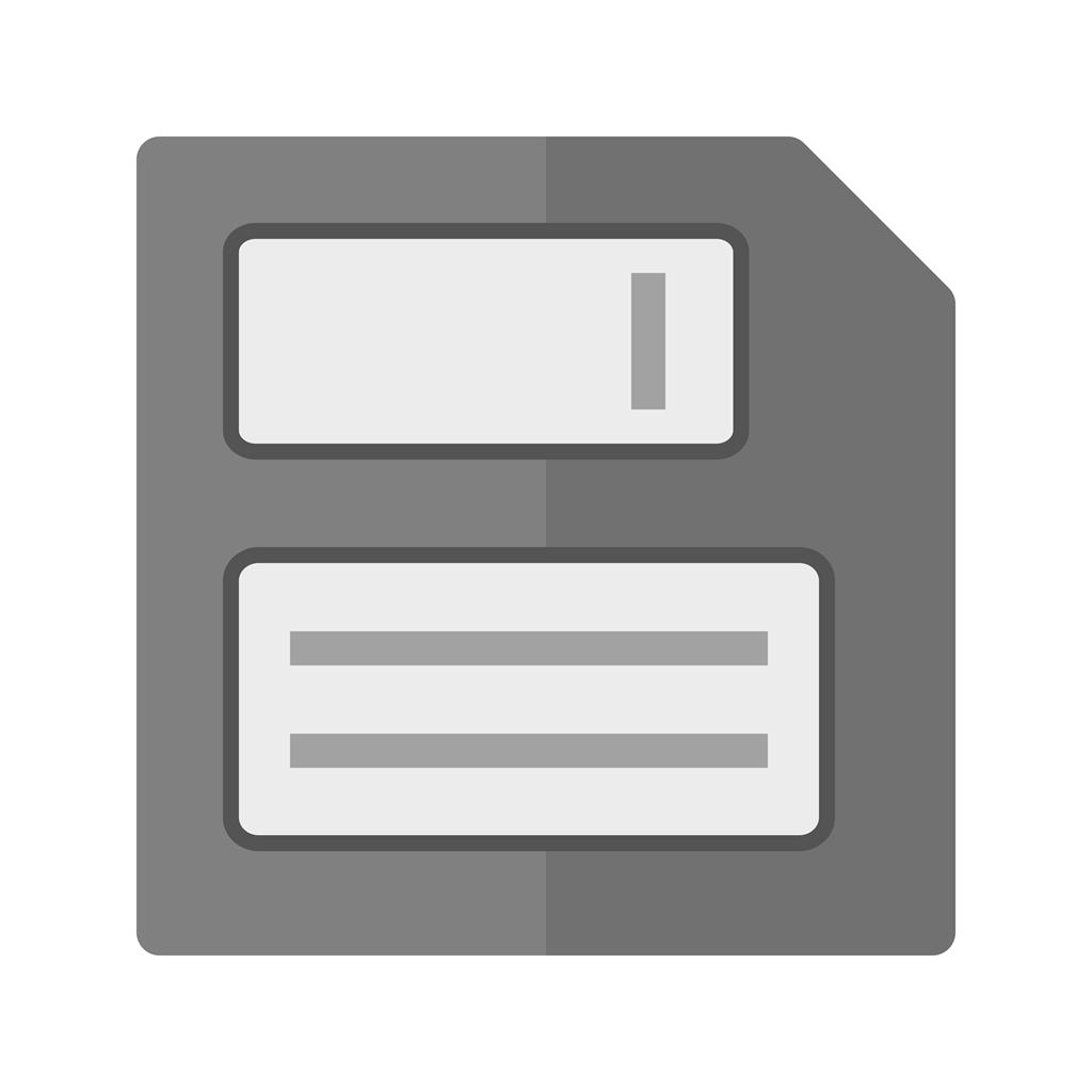 Save Greyscale Icon - IconBunny