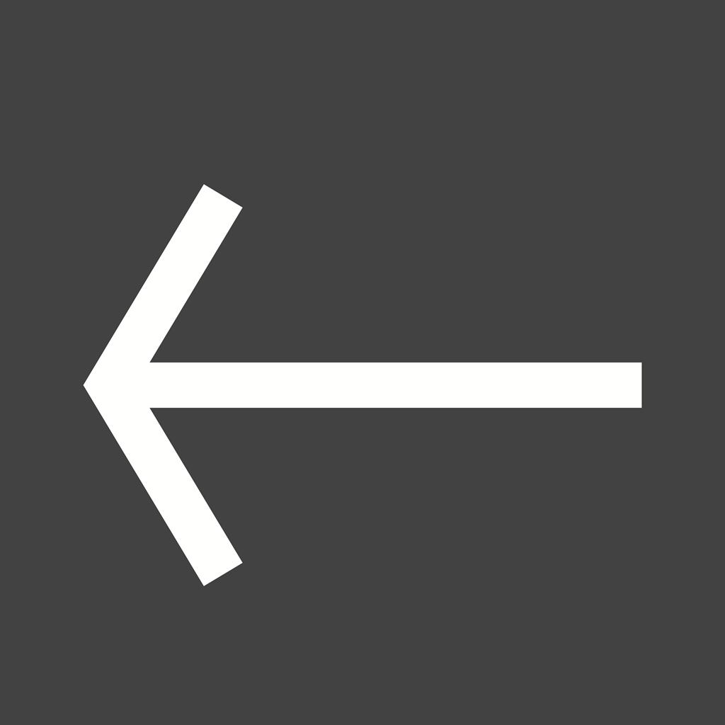 Back Glyph Inverted Icon - IconBunny