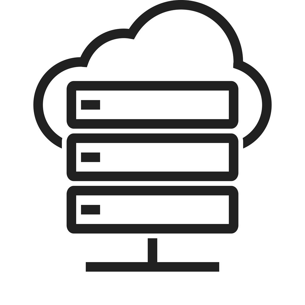 Cloud Computing Line Icon - IconBunny