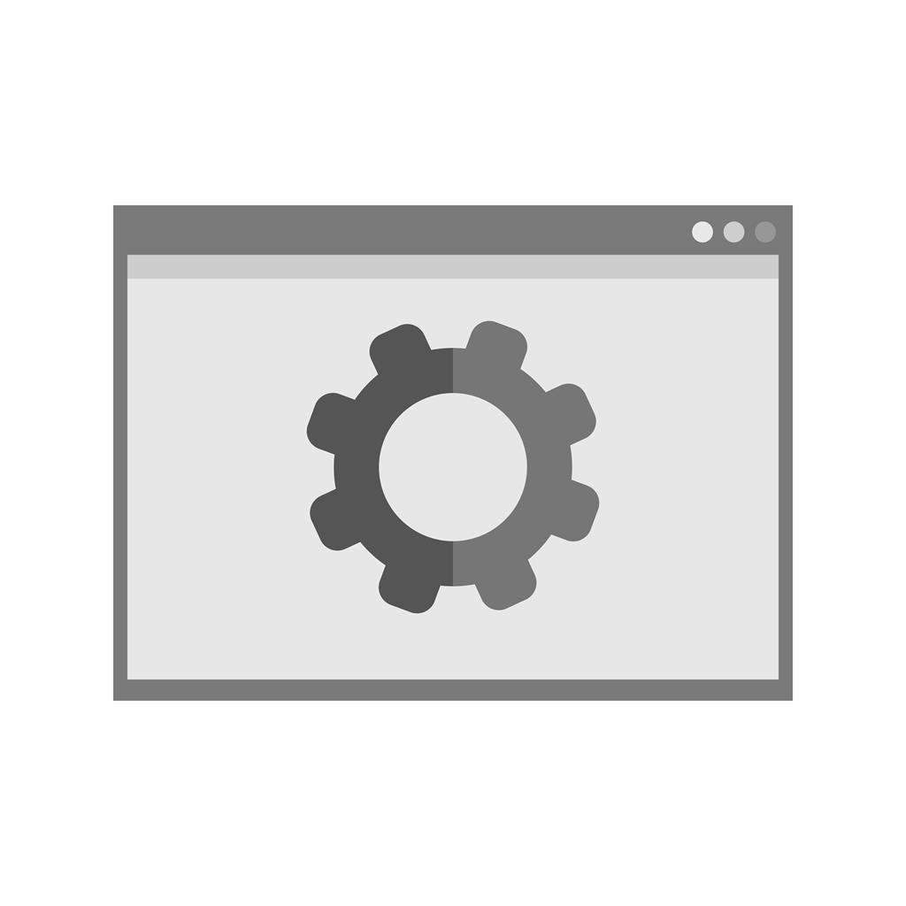 Application Greyscale Icon - IconBunny
