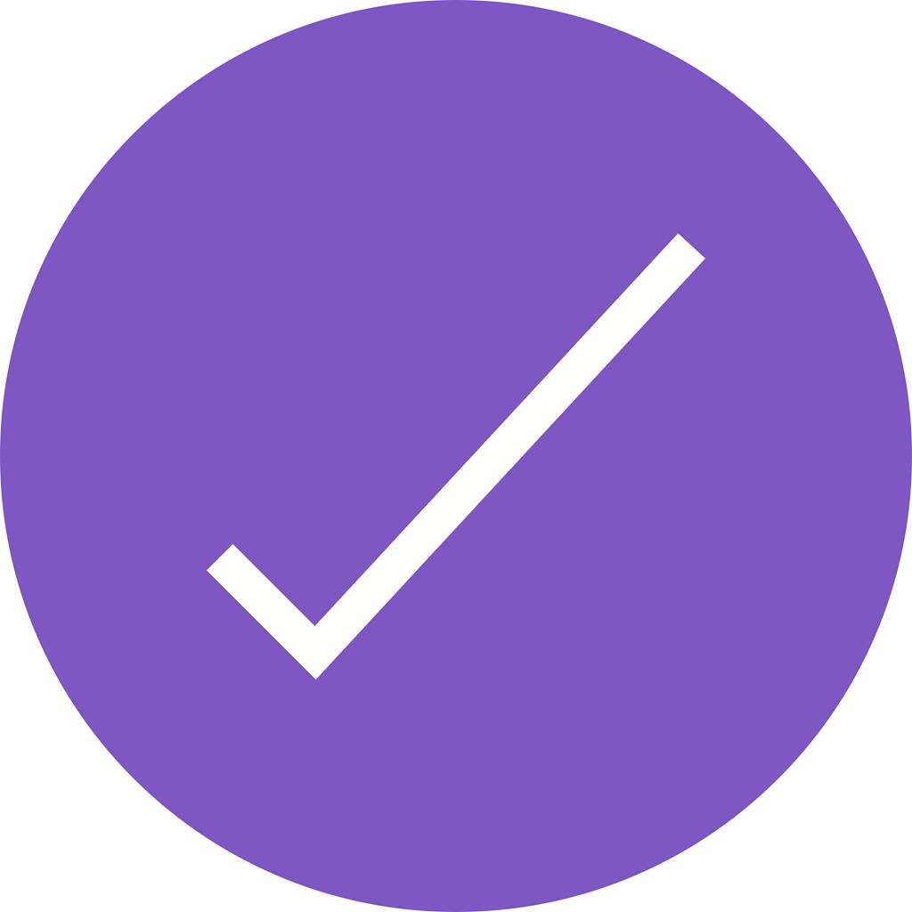 Tick Flat Round Icon - IconBunny