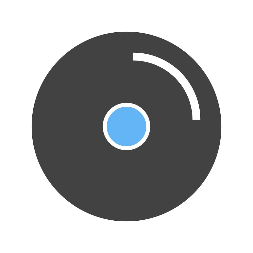 CD Blue Black Icon - IconBunny