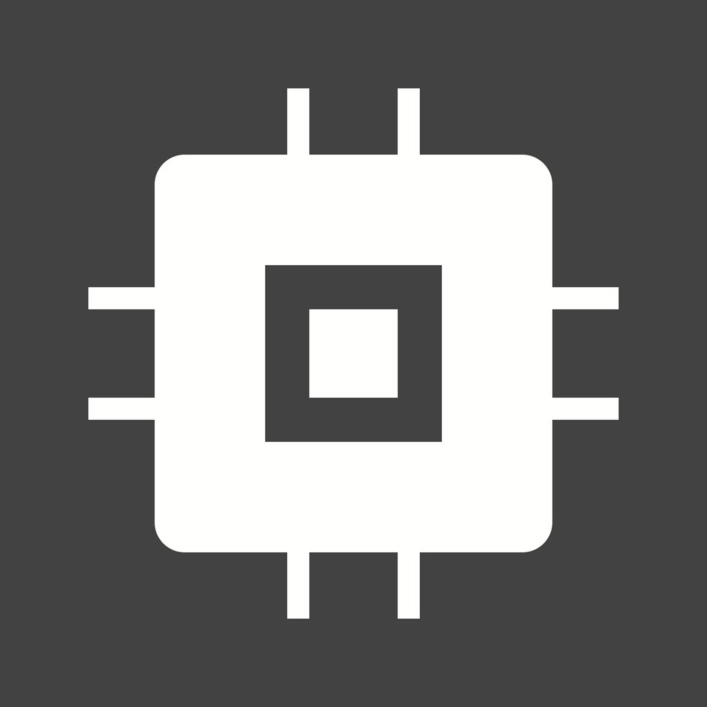 Chip Glyph Inverted Icon - IconBunny