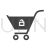 Unlock Cart Glyph Icon - IconBunny