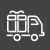 Home Delivery Line Inverted Icon - IconBunny