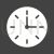 Clock Glyph Inverted Icon - IconBunny