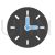 Clock Blue Black Icon - IconBunny