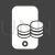Mobile Banking Glyph Inverted Icon - IconBunny