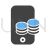 Mobile Banking Blue Black Icon - IconBunny