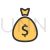 Money bag Line Filled Icon - IconBunny