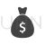Money bag Glyph Icon - IconBunny
