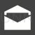 Open Envelope II Glyph Inverted Icon - IconBunny