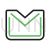 Mail IV Line Green Black Icon - IconBunny