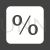 Percentage Glyph Inverted Icon - IconBunny