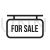House for Sale Line Icon - IconBunny