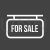 House for Sale Line Inverted Icon - IconBunny