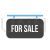 House for Sale Blue Black Icon - IconBunny