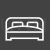 Bed Line Inverted Icon - IconBunny