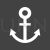 Anchor Glyph Inverted Icon - IconBunny