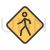 Pedestrian Sign Line Filled Icon - IconBunny