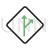 Deviation Sign Line Green Black Icon - IconBunny