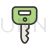 Key Line Filled Icon - IconBunny