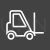 Lifter Truck Line Inverted Icon - IconBunny