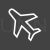 Aero plane Line Inverted Icon - IconBunny