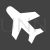Aero plane Glyph Inverted Icon - IconBunny