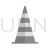 Traffic Cone Greyscale Icon - IconBunny