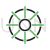 Ship's Wheel Line Green Black Icon - IconBunny