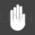 Hand Sign Glyph Inverted Icon - IconBunny