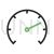 Speedometer Line Green Black Icon - IconBunny